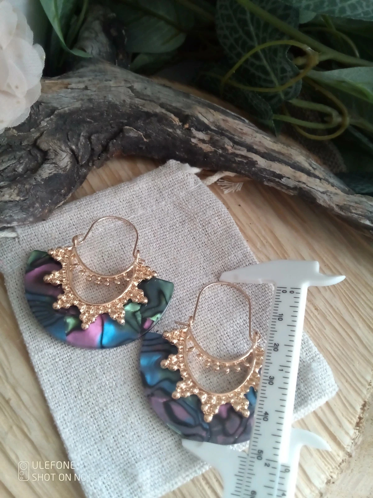 Pendientes orientales de abalorios – photo 3